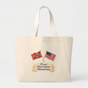 Bolsa Tote Grande Saco de Transporte de Herança Norueguesa Minnesota