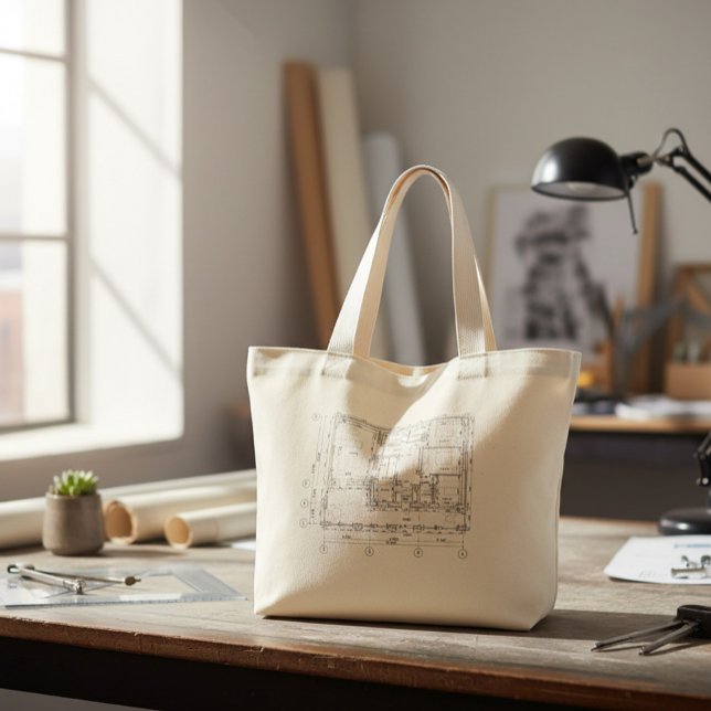 Bolsa Tote Grande Saco de Transporte de Planta Baixa de Chalé (Criador carregado)