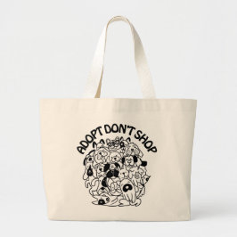 Bolsa Tote Grande Saco de Transporte de Resgate de Adoção de Cães