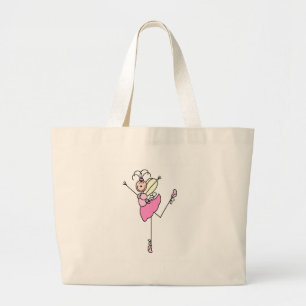 Bolsa Tote Grande Saco de Três Figuras de Bastão Bailarina