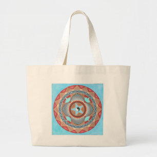 Bolsa Tote Grande Saco de Yin Yang do sudoeste