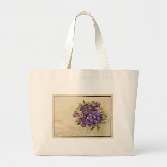Bolsa Tote Grande Saco do amor perfeito (Frente)