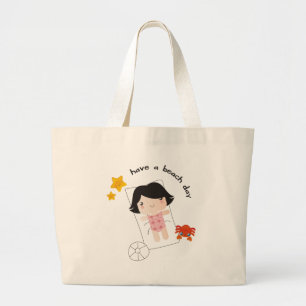 Bolsa Tote Grande Saco do clássico do dia da praia