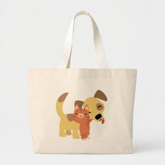 Bolsa Tote Grande Saco do costume dos desenhos animados do gatinho &