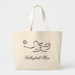 Bolsa Tote Grande Saco do escavador da mamã do voleibol