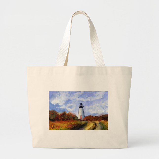 Bolsa Tote Grande Saco do Farol de Cabo Poge (Frente)