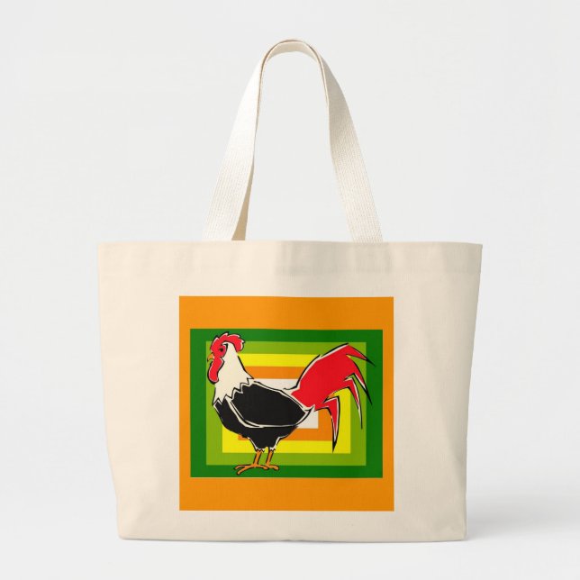 Bolsa Tote Grande Saco do galo (Frente)