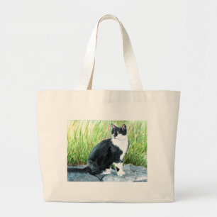 Bolsa Tote Grande Saco do gato do smoking