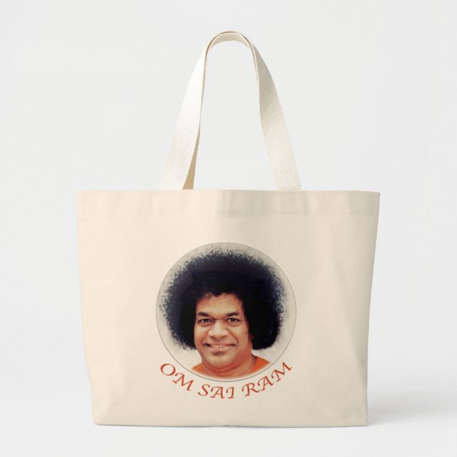 Bolsa Tote Grande Saco do jumbo de Sathya Sai Baba (Frente)
