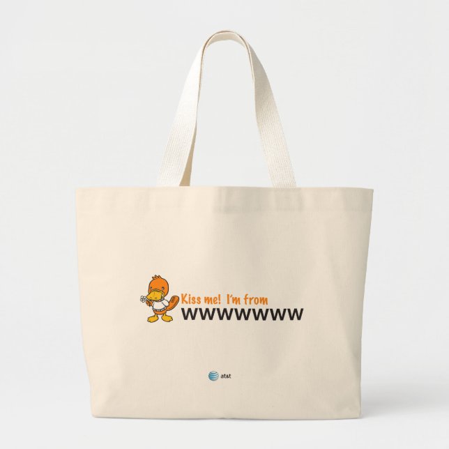 Bolsa Tote Grande Saco do kissme de AT&T (Frente)