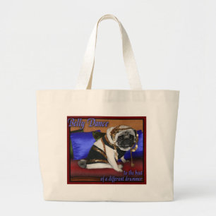 Bolsa Tote Grande saco do pug da dança de barriga