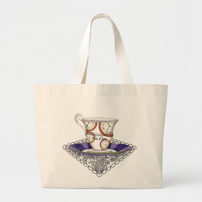 Bolsa Tote Grande Saco do Teacup dos pulsos de disparo (Frente)