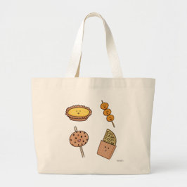 Bolsa Tote Grande Saco do tote da Comida da rua Hong Kong