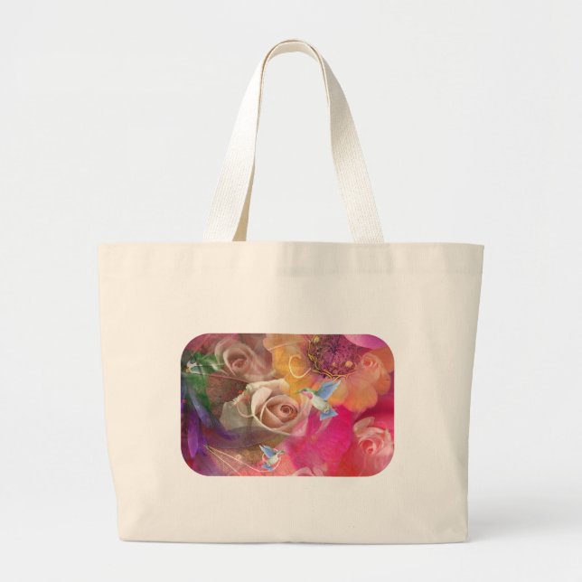 BOLSA TOTE GRANDE SACO DOS COLIBRIS (Frente)