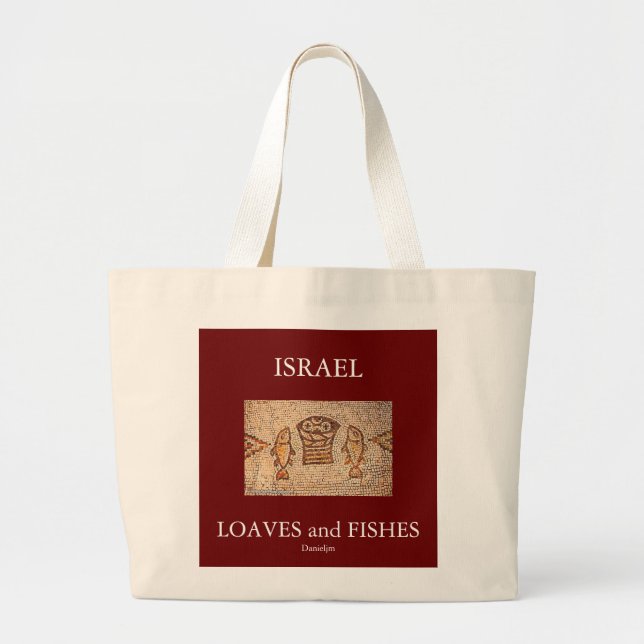 Bolsa Tote Grande Saco dos NACOS e dos PEIXES de ISRAEL (Frente)