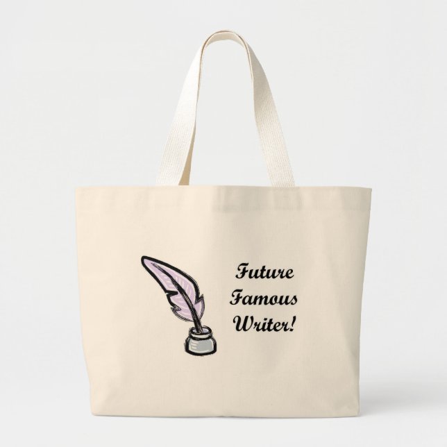 Bolsa Tote Grande Saco famoso do escritor do futuro (Frente)
