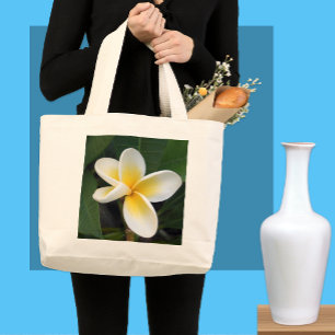Bolsa Tote Grande Saco Flor Frangipani