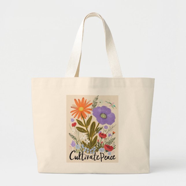 Bolsa Tote Grande Saco Floral Tote (Frente)