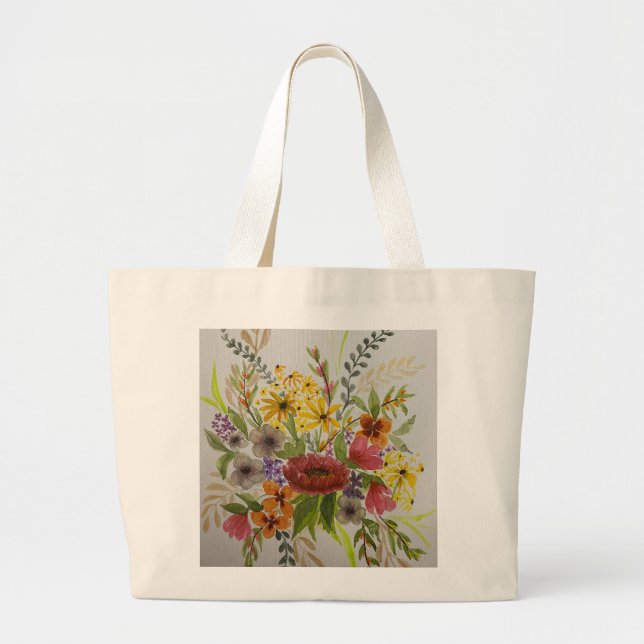 Bolsa Tote Grande Saco Floral Tote (Frente)