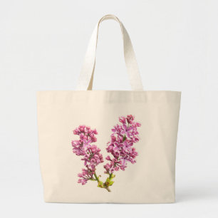 Bolsa Tote Grande Saco - Flores de Lilás