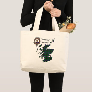 Bolsa Tote Grande Saco Grande do Brasão do Clã Davidson