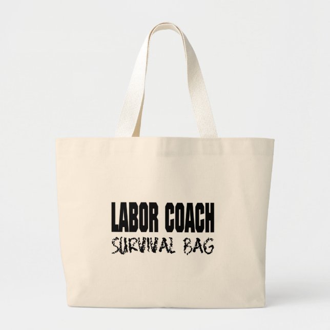 Bolsa Tote Grande saco labor da sobrevivência do treinador (Frente)