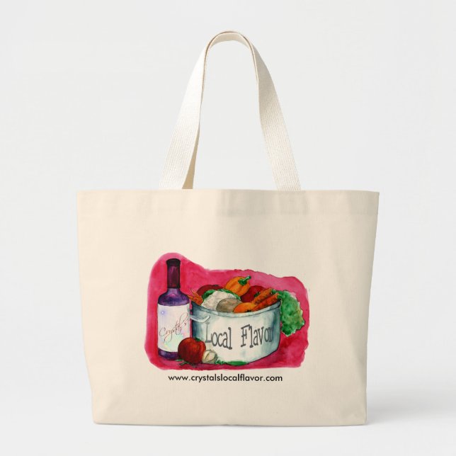 Bolsa Tote Grande Saco local do sabor do cristal (Frente)