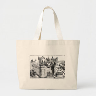 Bolsa Tote Grande Saco medieval do castelo