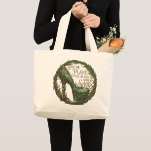 Bolsa Tote Grande Saco Multi-Função Salve o Planeta do Sapato