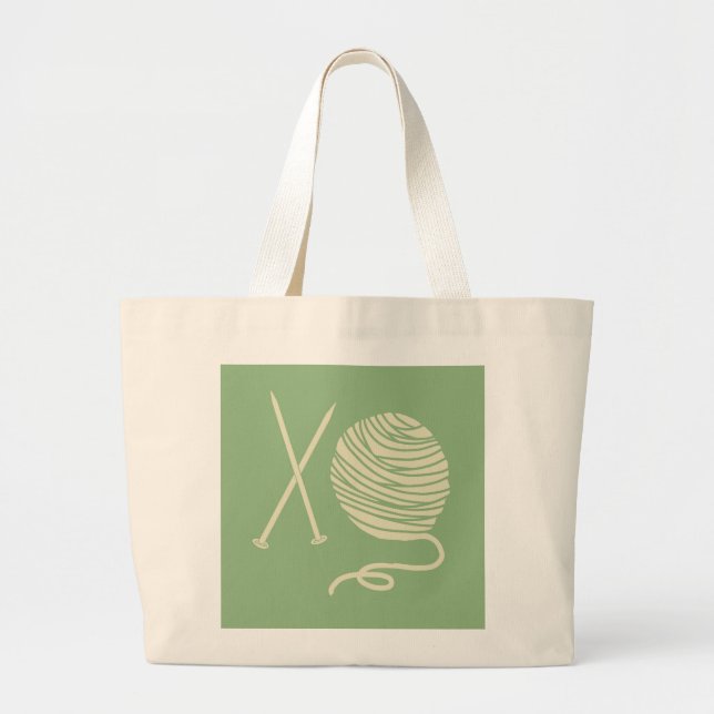 Bolsa Tote Grande Saco para Agulhas e Bola de Linha (Frente)