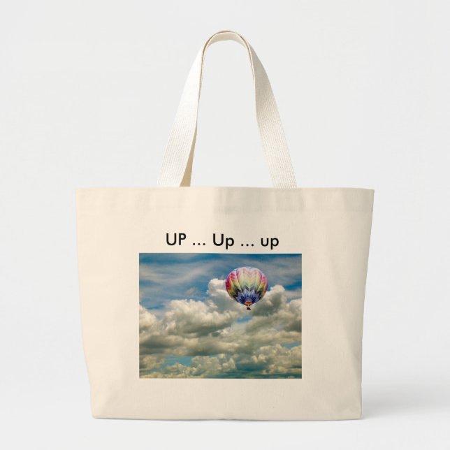 Bolsa Tote Grande Saco - Para cima ... Para cima ... para cima ... - (Frente)