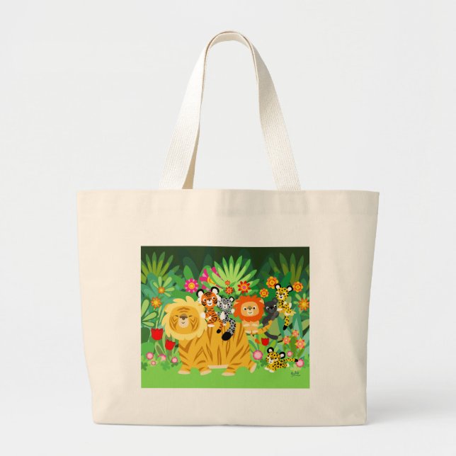Bolsa Tote Grande Saco personalizado Liger e Amigos (Frente)