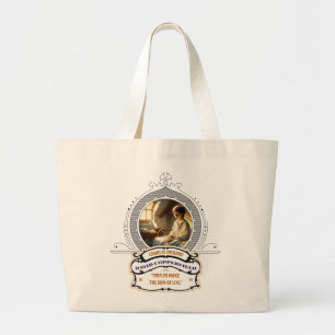 Bolsa Tote Grande Saco preto dourado de David Copperfield de Dickens