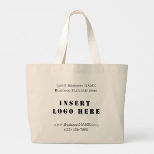 Bolsa Tote Grande Saco Promocional de Negócios Simples, Logotipo Per