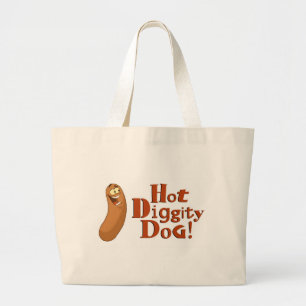 Bolsa Tote Grande Saco quente do cão de Diggity
