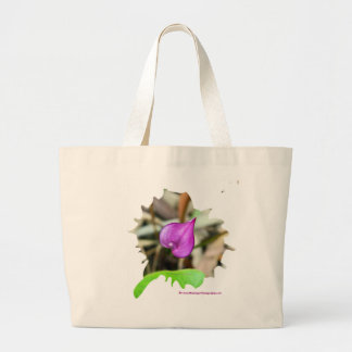 Bolsa Tote Grande Saco roxo do antúrio do vulcão