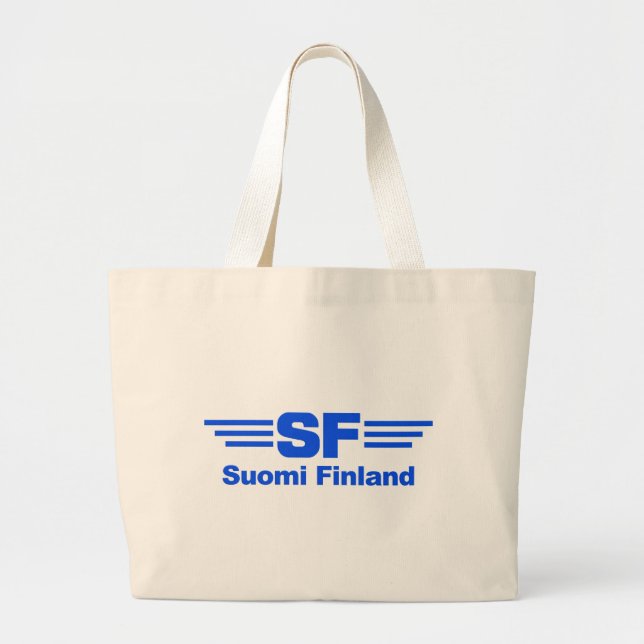 Bolsa Tote Grande Saco Suomi Finlândia (Frente)