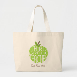 Bolsa Tote Grande Saco terceiro grau do professor - Apple verde