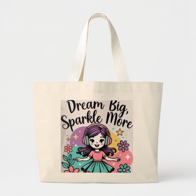 Bolsa Tote Grande Saco Tote branco esbranquiçado (Frente)