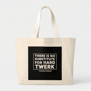 Bolsa Tote Grande Saco Tote Citação Engraçada de Twerk Duro - Thomas