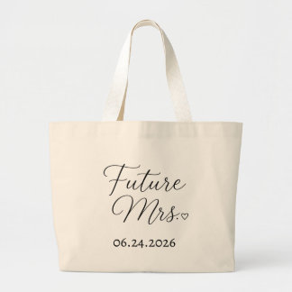 Bolsa Tote Grande Saco Tote Data do Casamento Futuro Personalizado
