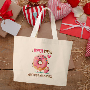 Bolsa Tote Grande Saco Tote de Proposta de Damas de Honra com Donut