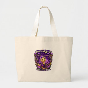 Bolsa Tote Grande Saco Tote Dragão Roxo Rainha do Drama