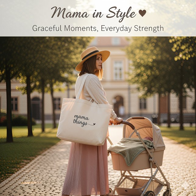 Bolsa Tote Grande Saco Tote “É uma Coisa de Mamãe” — Presente Minima (Criador carregado)