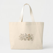 Saco Tote Floral Herbáceo