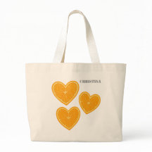 Saco Tote Laranja em Forma de Coração – Lindo Saco