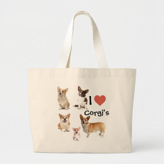 Bolsa Tote Grande Saco Tote Para Amantes De Corgi