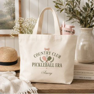 Bolsa Tote Grande Saco Tote Personalizado da Era Pickleball do Count