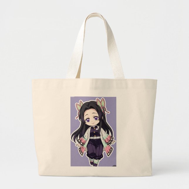 Bolsa Tote Grande Saco totes de desenho animado (Frente)