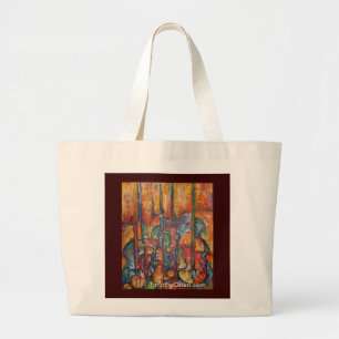 Bolsa Tote Grande Sacola amarrada da arte do instrumento
